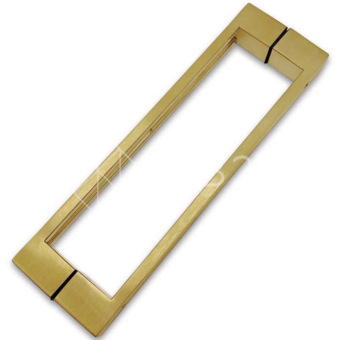 Ручка скоба FDR-89, 30х10х300х1.0 мм, нержавейка/брашированное золото