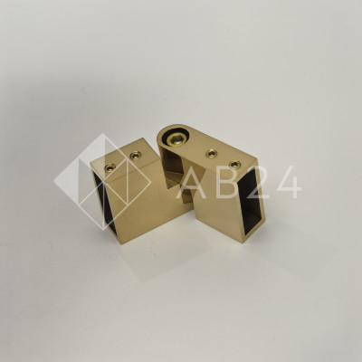 FDC-37 SUS304/TP: Соединитель трубы 30х10 вертикальный 90°-180°, нержавейка/золото