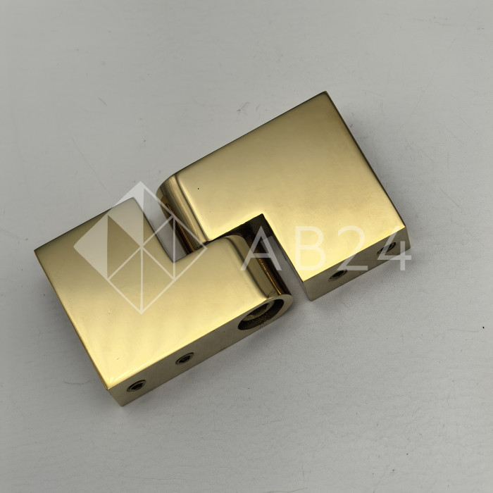 FDC-37 SUS304/TP: Соединитель трубы 30х10 вертикальный 90°-180°, нержавейка/золото