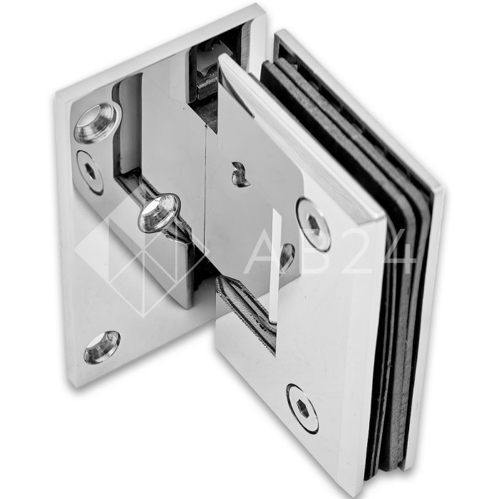 Петля Бета FDP-20-DEF с дефектом стена-стекло с боковым креплением, нержавейка/полированный