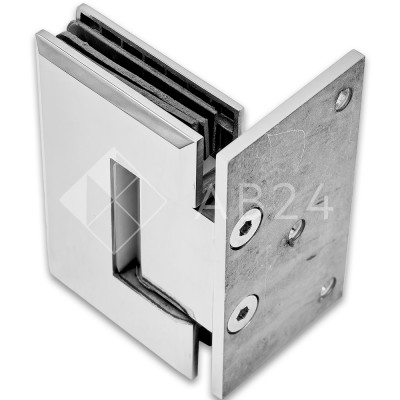 Петля Бета FDP-20-DEF с дефектом стена-стекло с боковым креплением, нержавейка/полированный