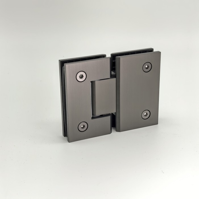 Петля Альфа α FDP-12 стекло-стекло 180°, нержавейка/оружейная сталь