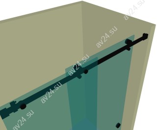 Душевая кабина раздвижная DK-101P в опорный профиль