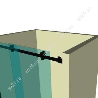 Душевая кабина раздвижная DK-101P в опорный профиль