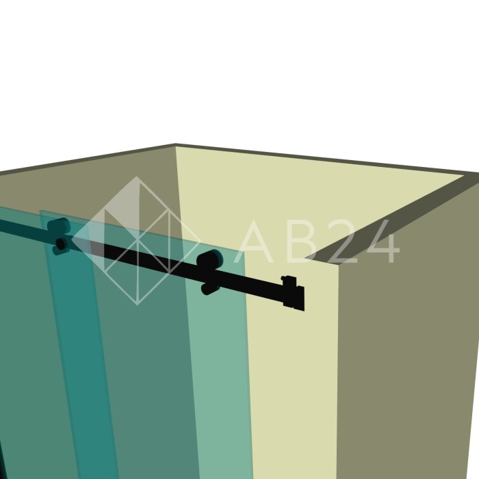 Душевая кабина раздвижная DK-101P в опорный профиль