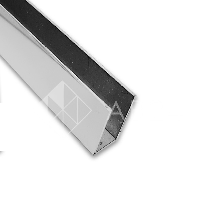 Профиль для стекла FDPA-50.3, 19х12.5х2, длина 3 м, алюминий/полированный