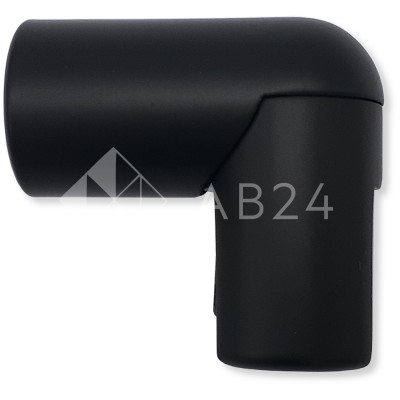 Держатель стекла FDC-22 трубы 19 торцевой 90°, латунь/черный