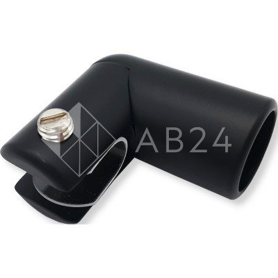 Держатель стекла FDC-22 трубы 19 торцевой 90°, латунь/черный