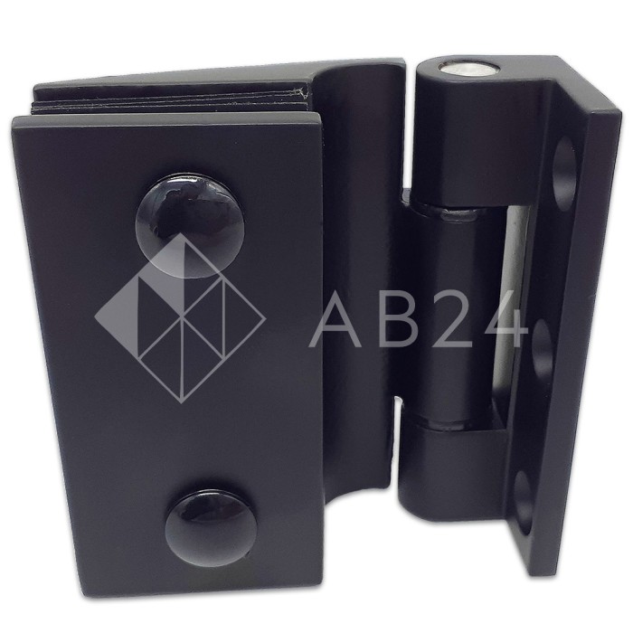 Петля Европа FDP-114 стена-стекло без крышек, нержавейка/черный