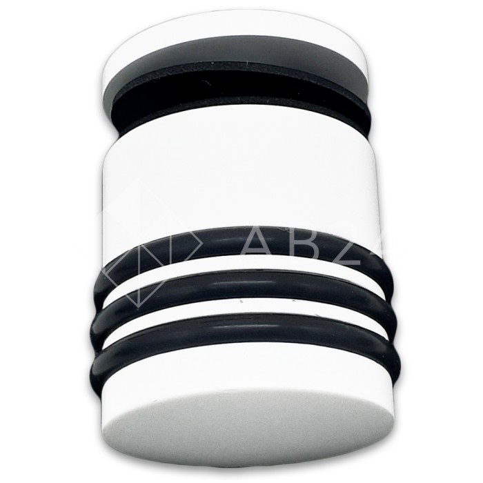 Ручка кноб Йота FDR-144 без резиновых торцов (односторонняя), латунь/белый