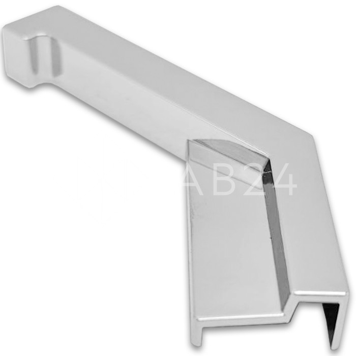 Заглушка угловая FDPA-432R, 135° Правая для порога, ПВХ/хром