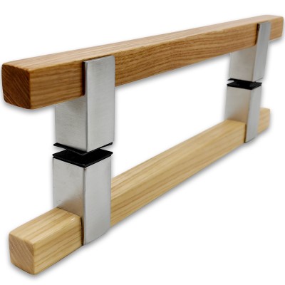 Ручка для сауны FDR-170, 20х220х320 мм, нержавейка/дерево/матовый