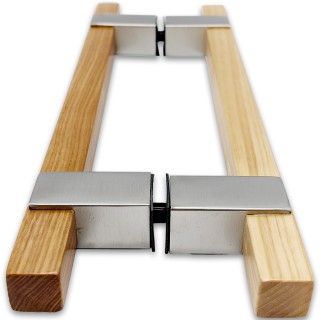 Ручка для сауны FDR-170, 20х220х320 мм, нержавейка/дерево/матовый