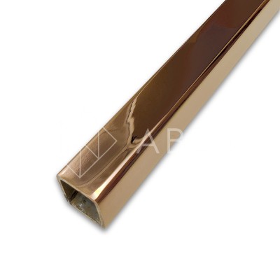 Труба FDT-553, 15х15х1.5 мм 3 м, нержавейка/розовое золото