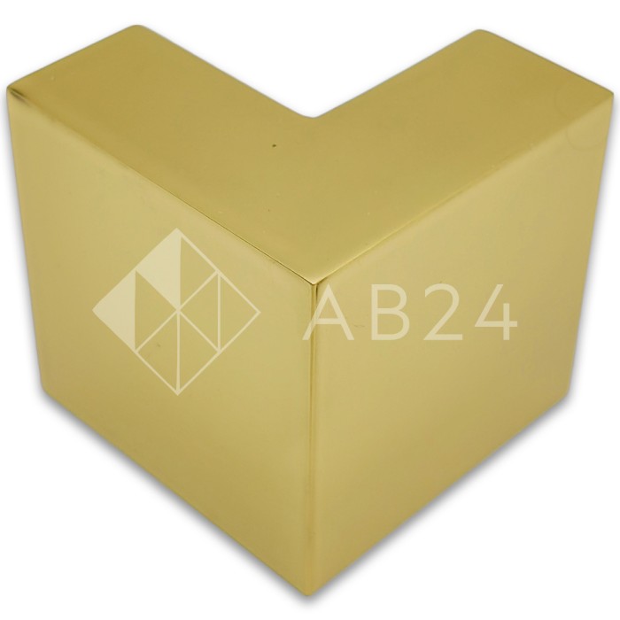 Соединитель FDC-32 трубы 30х10 угловой 90° вертикальный, нержавейка/матовое золото