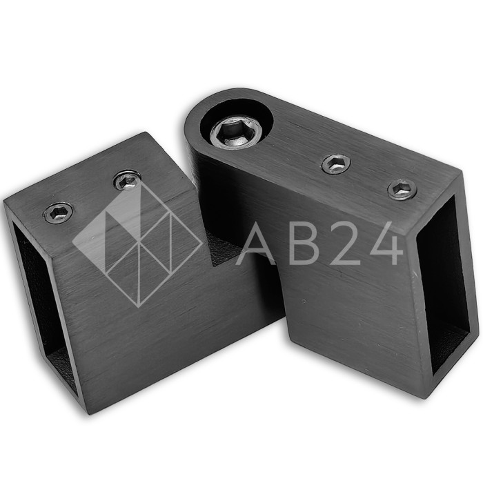 Соединитель FDC-37  трубы 30х10 вертикальный 90°-180°, нержавейка/оружейная сталь