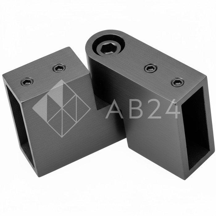 Соединитель FDC-37  трубы 30х10 вертикальный 90°-180°, нержавейка/оружейная сталь