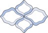 Бевелс AV56 дверной (4 элемента) 215 х 148 мм