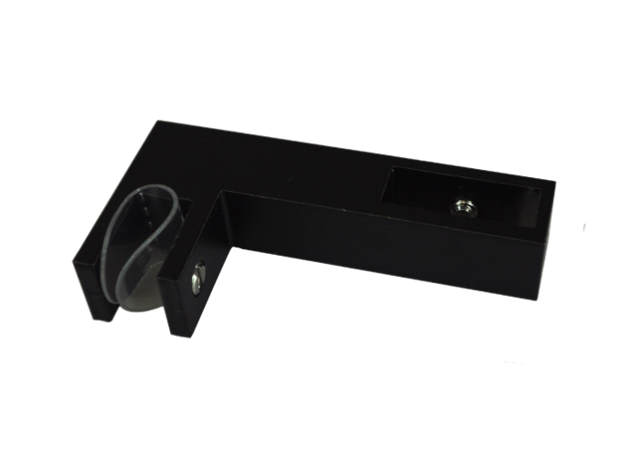 Держатель стекла FDC-35 с дефектом, сквозной 30х10 горизонтальный, нержавейка/черный