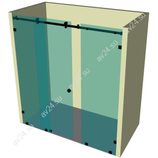 Душевая кабина раздвижная DK-102K на коннекторах