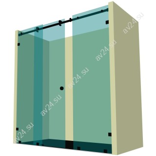 Душевая кабина раздвижная DK-102K на коннекторах