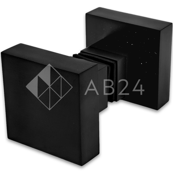 Ручка кноб FDR-31 квадратная, нержавейка/черный