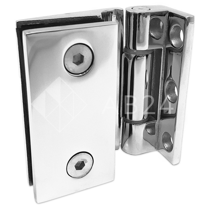 Петля Европа FDP-114 стена-стекло без крышек, нержавейка/полированный