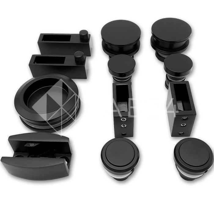 Раздвижная система Альфа α FDS-7 ПРЕМИУМ, нержавейка/черный