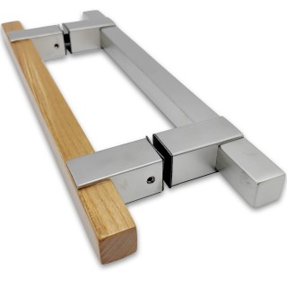 Ручка для сауны FDR-171, 20х220х320 мм, нержавейка/дерево/матовый