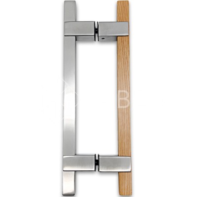 Ручка для сауны FDR-171, 20х220х320 мм, нержавейка/дерево/матовый