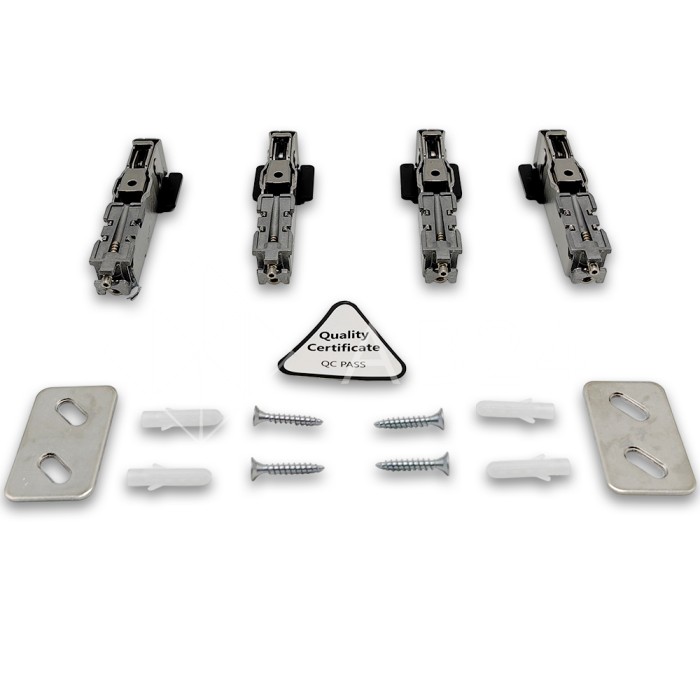 Набор креплений FDS-196 неподвижного стекла для FDS-19, алюминий/черный