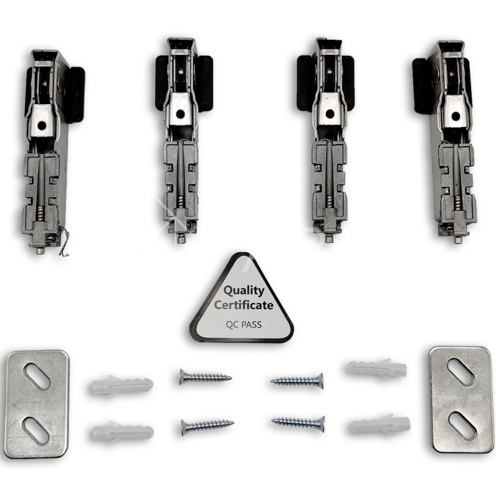 Набор креплений FDS-196 неподвижного стекла для FDS-19, алюминий/черный