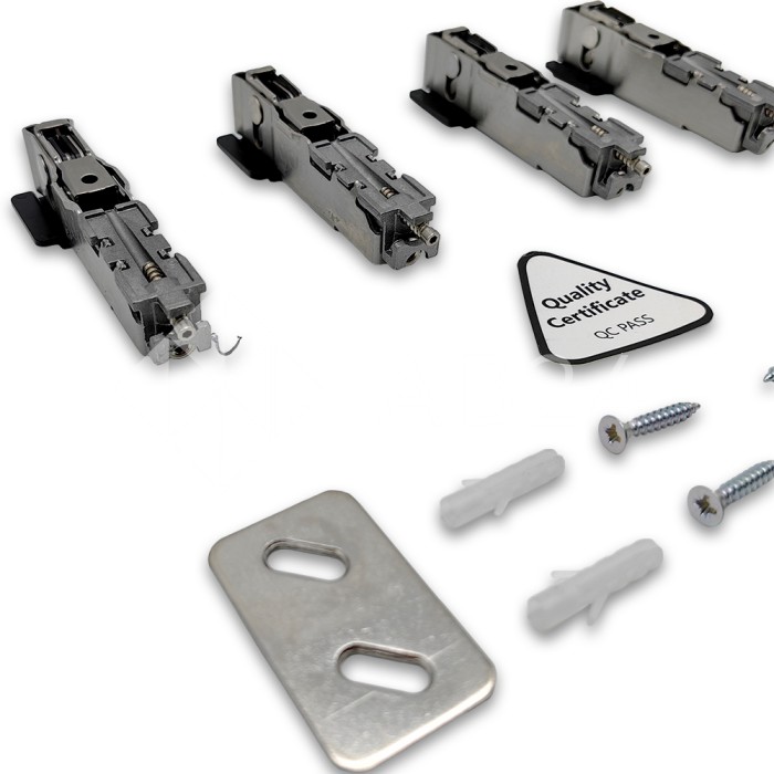 Набор креплений FDS-196 неподвижного стекла для FDS-19, алюминий/черный