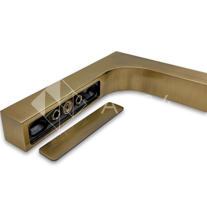 Угловой стабилизатор FDK-3R-DEF Диор с дефектом стена-стекло 90° правый, латунь/бронза