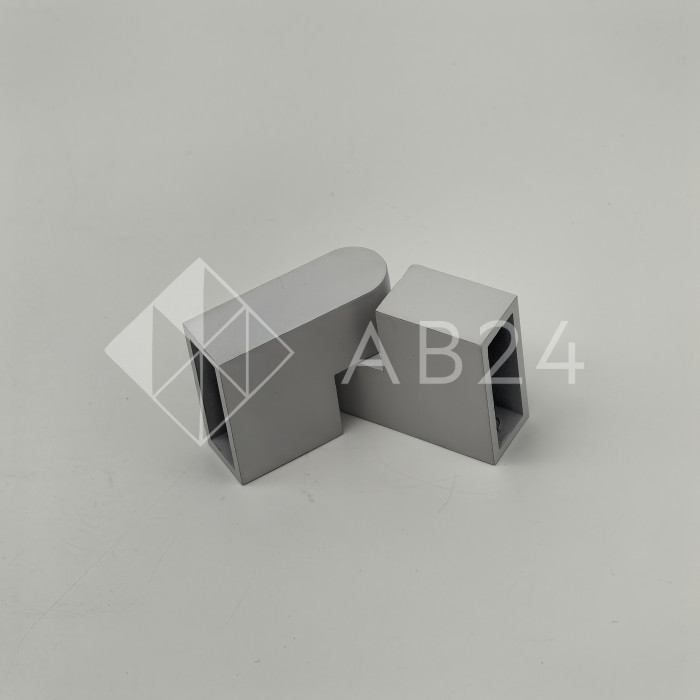 FDC-37 SUS304/MW: Соединитель трубы 30х10 вертикальный 90°-180°, нержавейка/белый