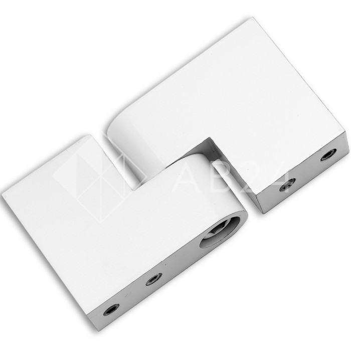 Соединитель FDC-37 трубы 30х10 вертикальный 90°-180°, нержавейка/белый