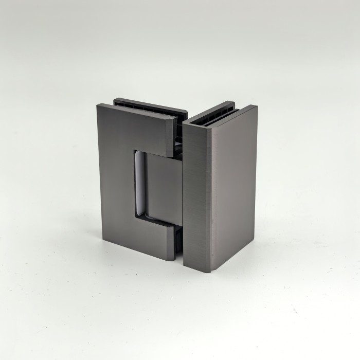 Петля Альфа FDP-13 стекло-стекло 90°, нержавейка/оружейная сталь