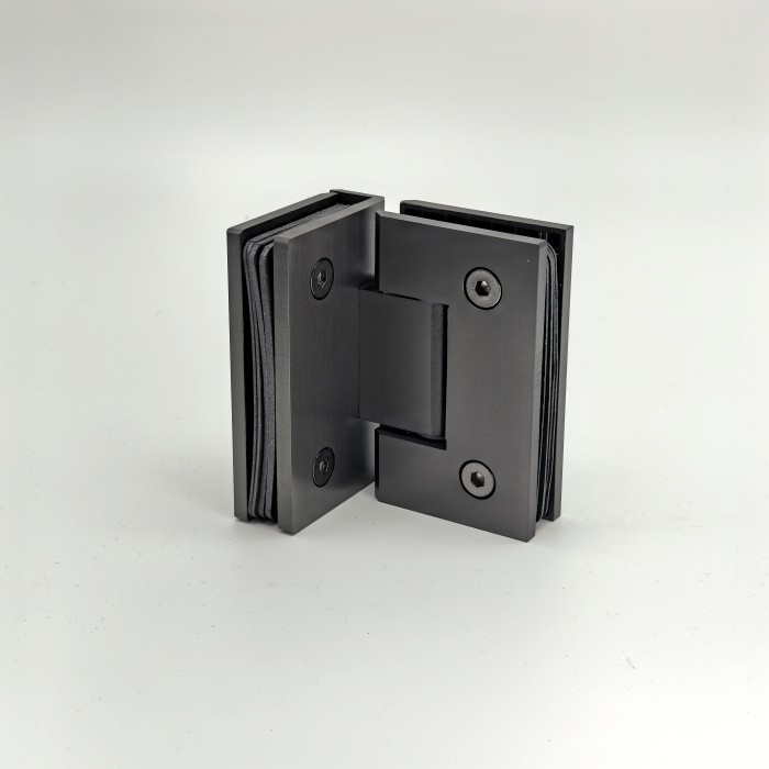 Петля Альфа FDP-13 стекло-стекло 90°, нержавейка/оружейная сталь