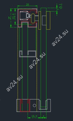 Раздвижная система Нимфа FDS-8E (ЭКОНОМ), нержавейка/черный