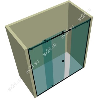 Душевая кабина раздвижная DK-102P в опорный профиль