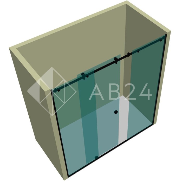 Душевая кабина раздвижная DK-102P в опорный профиль