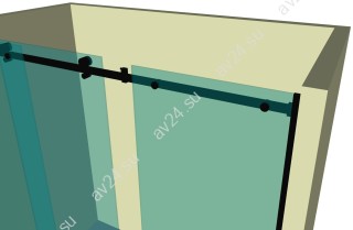 Душевая кабина раздвижная DK-102P в опорный профиль