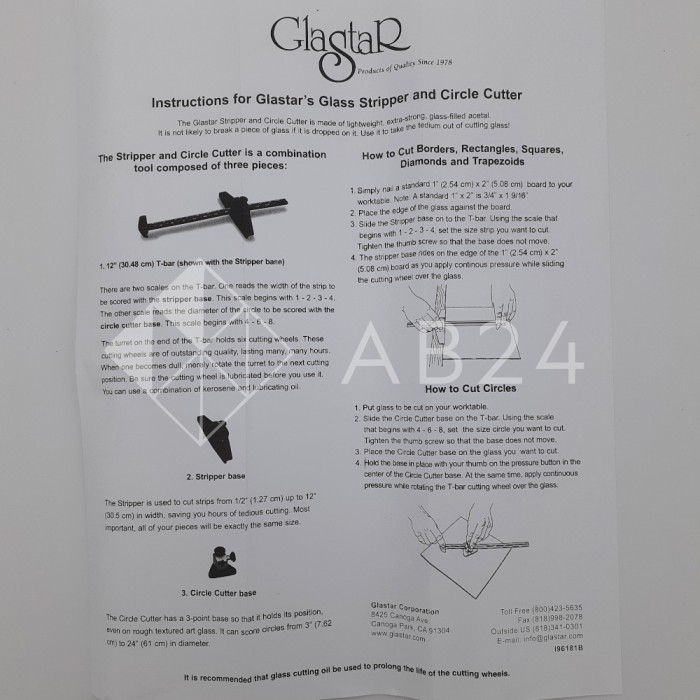 Циркуль-стеклорез-быстрорез GlaStar