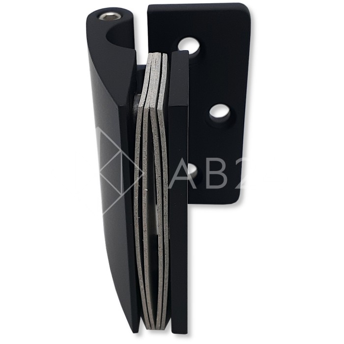 Петля Европа FDP-114 стена-стекло без крышек, цинк/черный