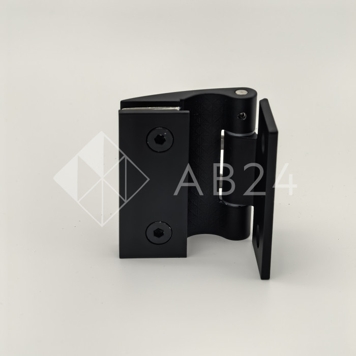 Петля Европа FDP-114 стена-стекло без крышек, цинк/черный