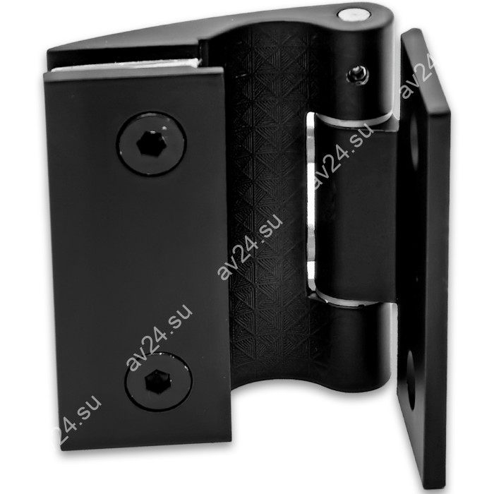 Петля Европа FDP-114 стена-стекло без крышек, цинк/черный