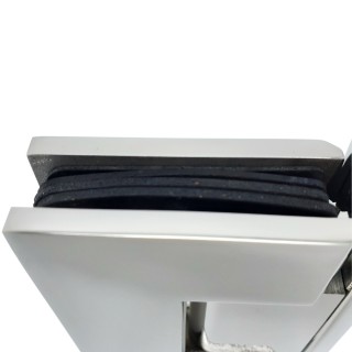 Петля Альфа α FDP-154 Премиум стекло-стекло 135°, нержавейка/полированный