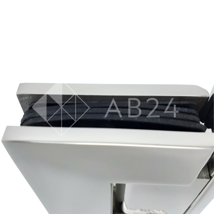 Петля Альфа α FDP-154 Премиум стекло-стекло 135°, нержавейка/полированный