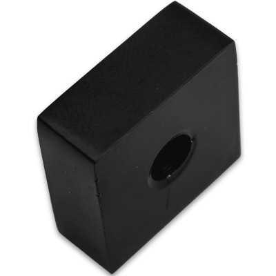 Заглушка квадратная FDRA-02 для ручки скобы 19х19 мм, нержавейка/черный