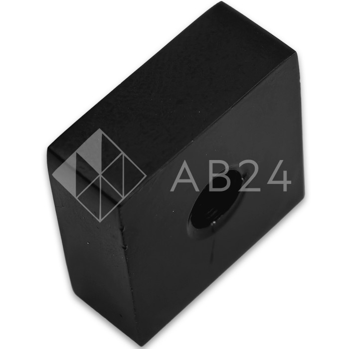 Заглушка квадратная FDRA-02 для ручки скобы 19х19 мм, нержавейка/черный